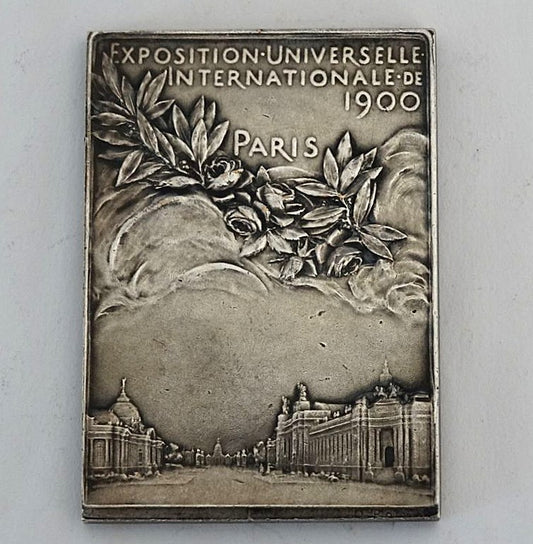 Plaque Exposition universelle de Paris 1900 - Bronze.
Vue intégrale face B.