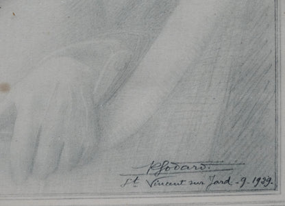Zoom sur signature de René Godard, St Vincent sur Jard septembre 1929.
