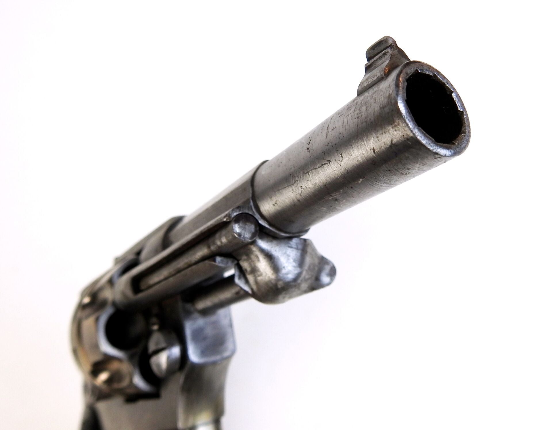 Revolver Chamelot-Delvigne modèle 1874 civil - calibre 11 mm73 - Arme ancienne. Canon et belles rayures profondes.