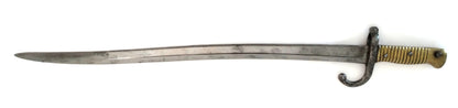 Sabre-baïonnette Chassepot Modèle 1866 – St-Étienne 1873.
Vue intégrale coté gauche.