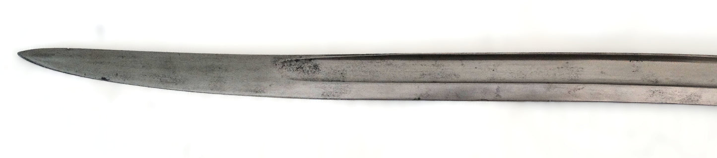 Sabre-baïonnette Chassepot Modèle 1866 – St-Étienne 1873.
Zoom sur pointe lame coté gauche.