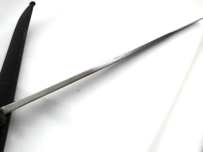 Sabre‑baïonnette pour fusil Remington Rolling Block – Défense Nationale. Zoom sur absence de marquage plat de lame.