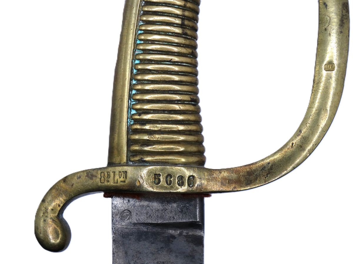 Sabre briquet An XI – 8e légion de la Garde nationale.
Zoom sur marquage garde.