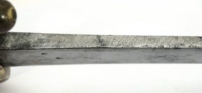 Sabre briquet d’infanterie modèle An XI — Klingenthal — Premier Empire.
Zoom sur marquage plat de lame 1.