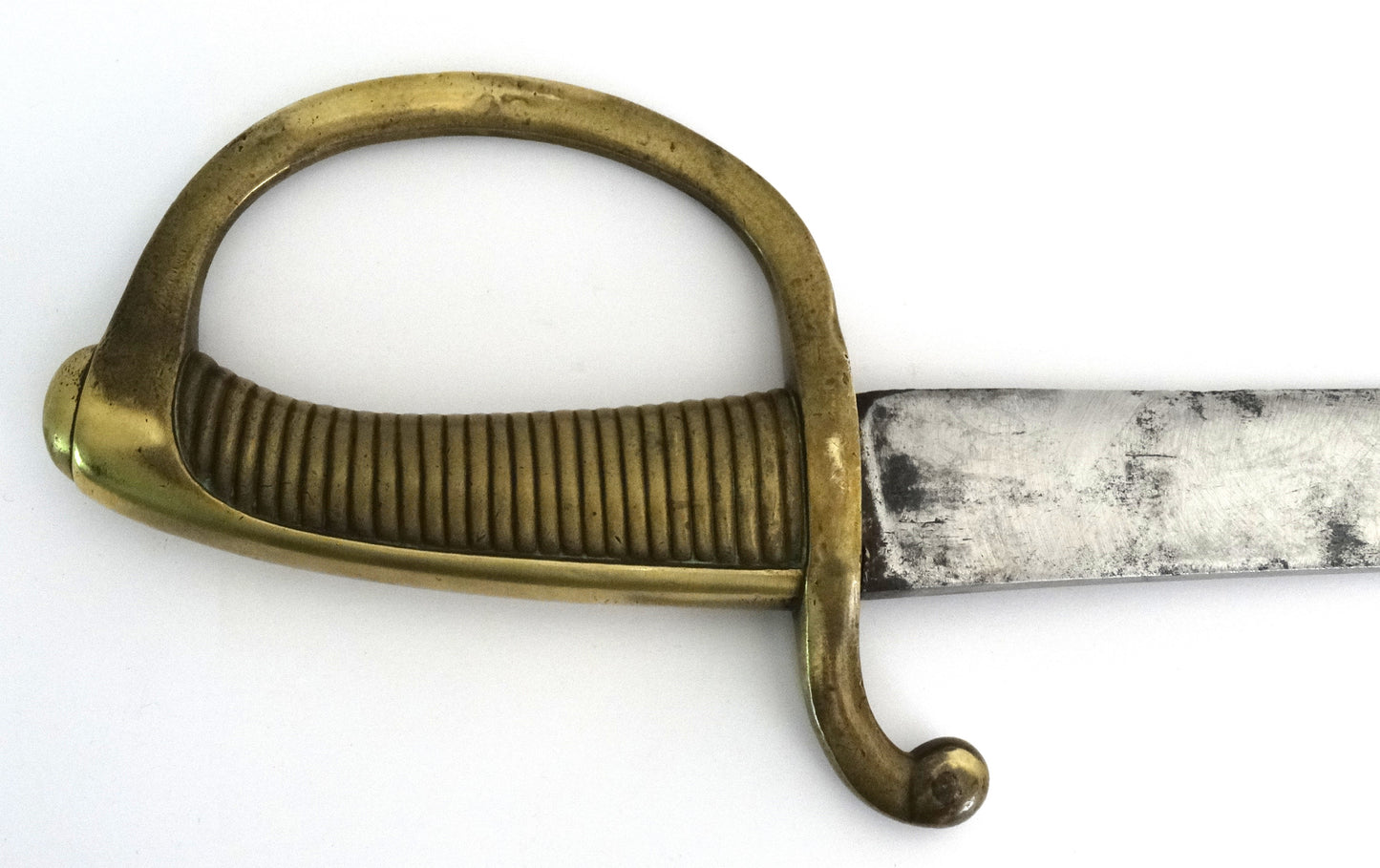 Sabre briquet d’infanterie modèle An XI — Klingenthal — Premier Empire.
Zoom sur lame coté gauche 1