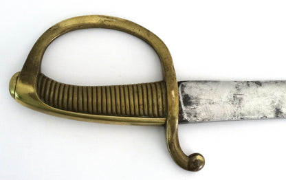 Sabre briquet d’infanterie modèle An XI — Klingenthal — Premier Empire.
Zoom sur lame coté gauche 1